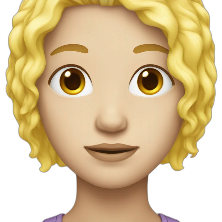 Person yellow hair and white skin  emoji
