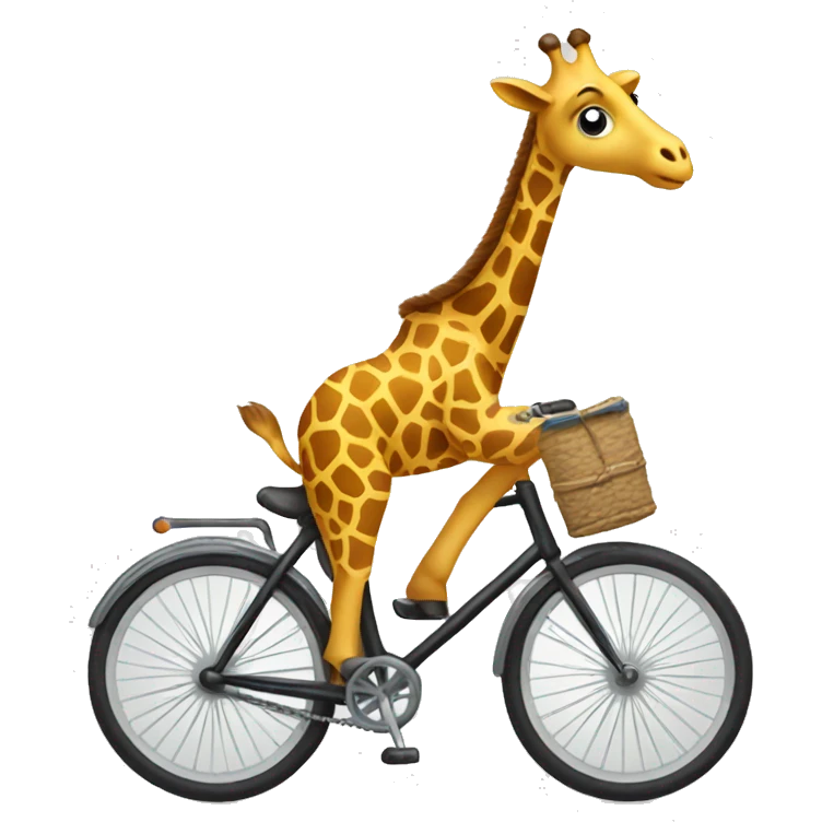 Giraffe Riding a Bicycle emoji