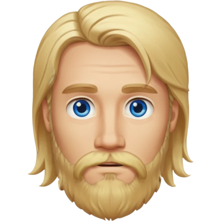 blonde man bearded long haired emoji