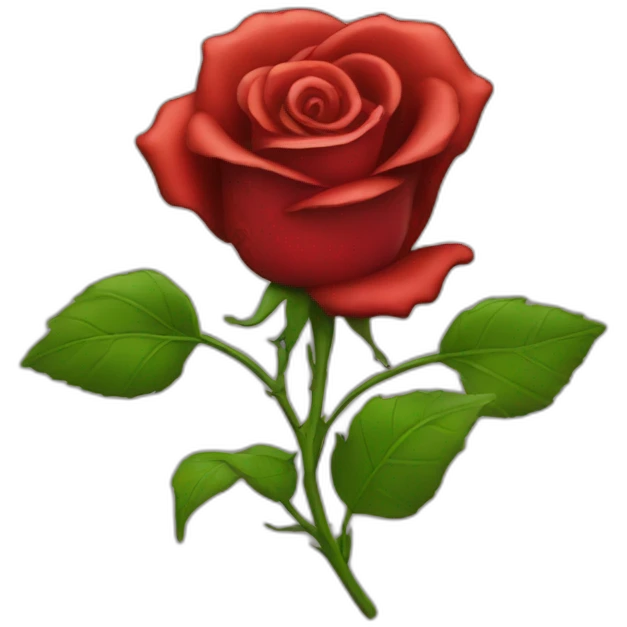 Red Rose in a gear emoji