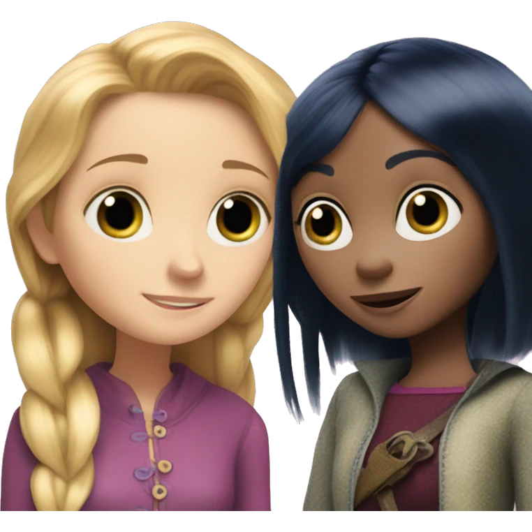 Coraline jones and rapunzel  emoji