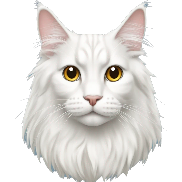 White Maine Coon cat emoji