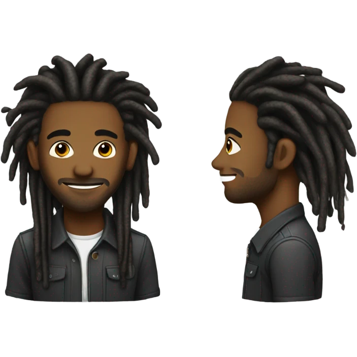 Dreadlock gay emoji