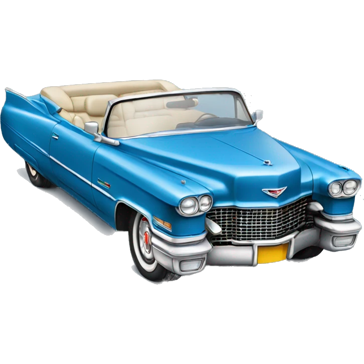 Blue Cadillac convertible emoji