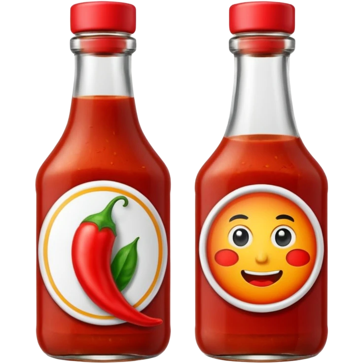 Thai style sweet chilli sauce in a glass bottle emoji