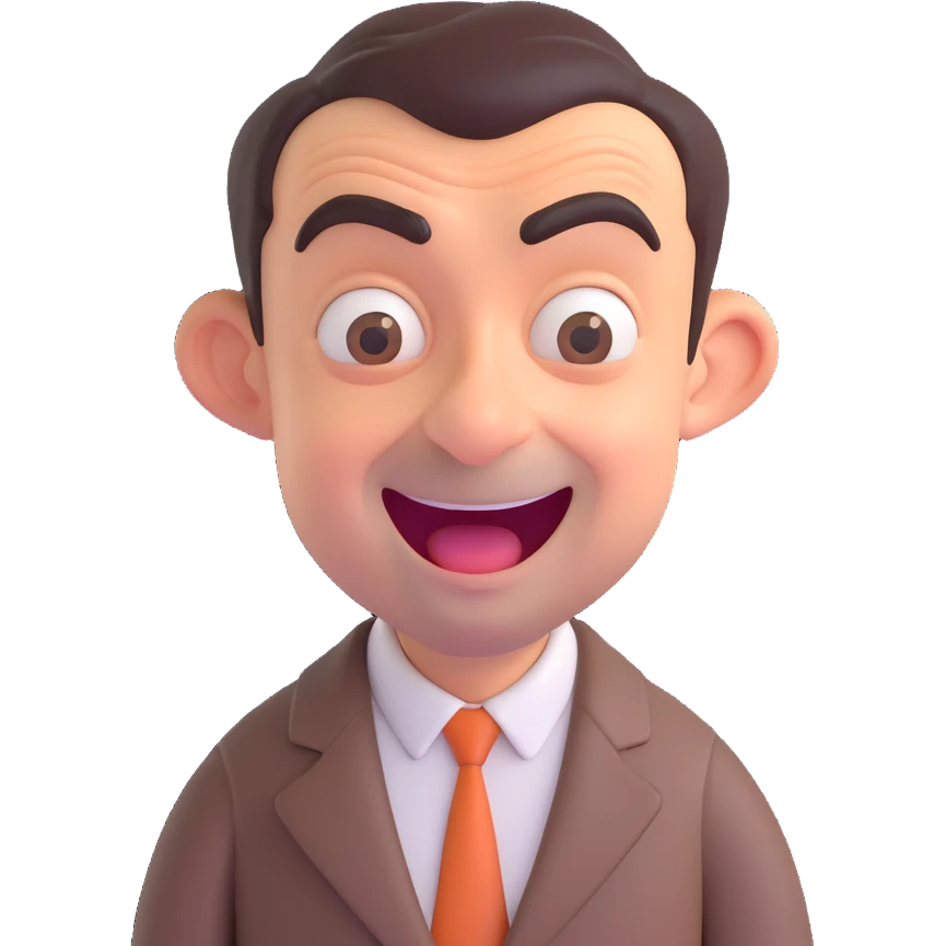 happy Mr. Bean, joyful emoji