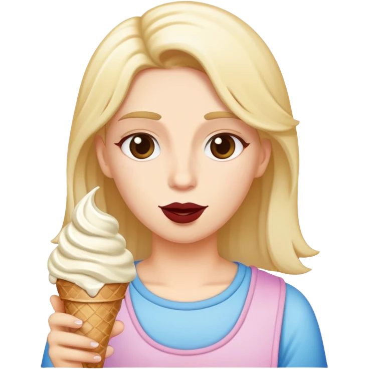 Transgender eating ice cream emoji