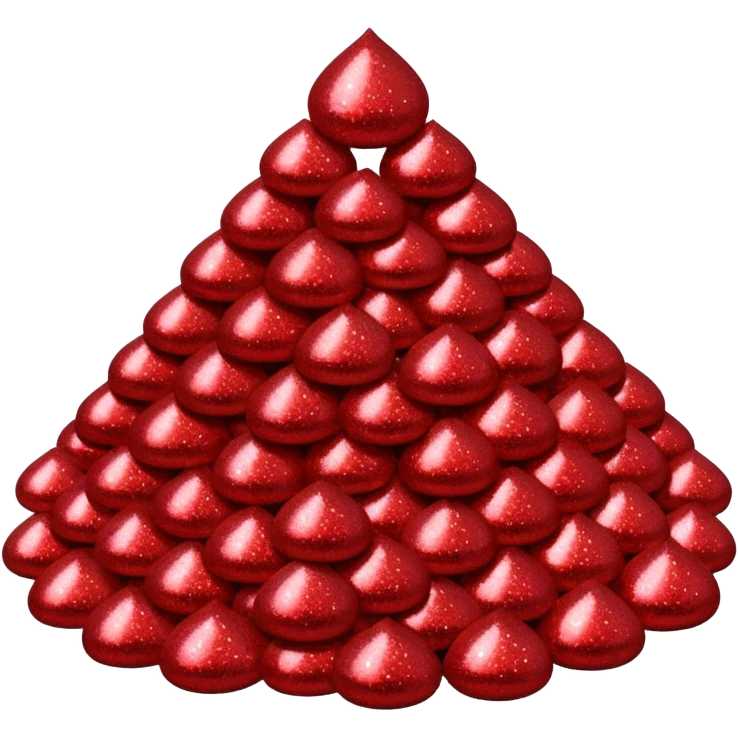 red glitter sweet emoji
