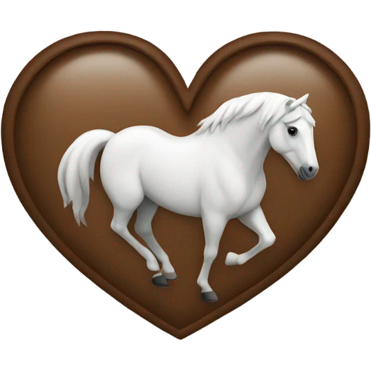 Heart with horse in the middle emoji