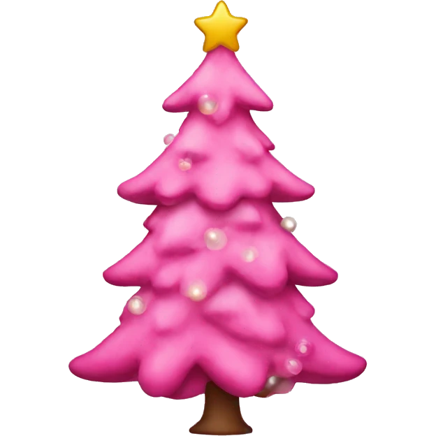 Pink Christmas tree emoji
