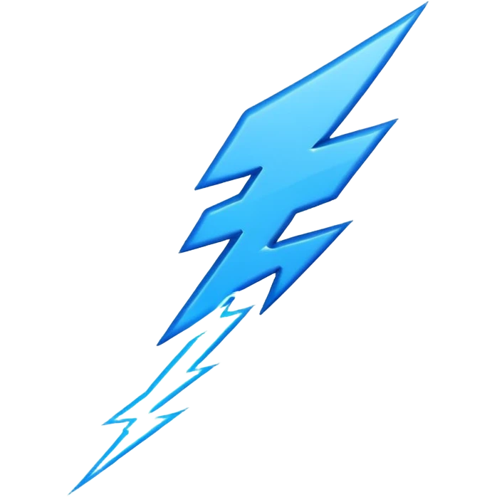blue thunder ⚡️ like this but make it blue emoji
