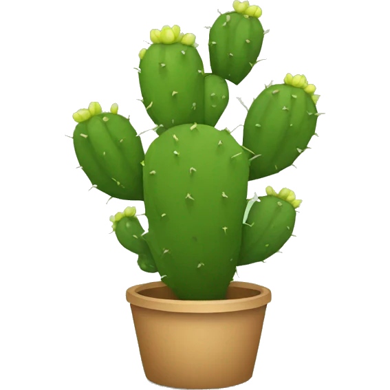 round Nopal without pot emoji