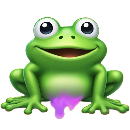 Farting frog emoji