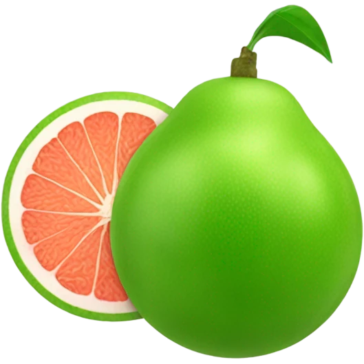 Pomelo with leaf emoji