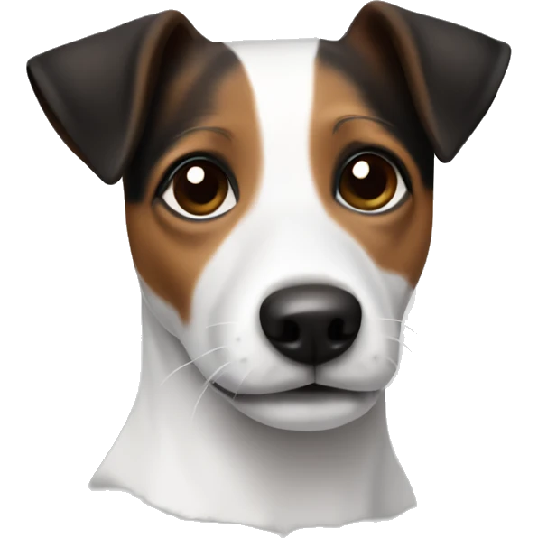 jack russell, more black brown and white emoji