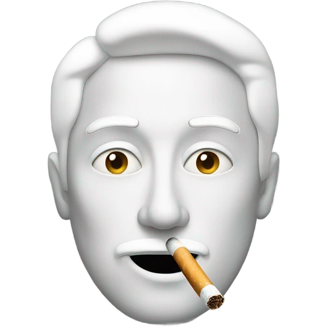 Man smoking white cigarette emoji