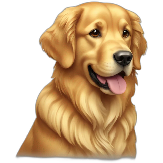 Dog Canine Golden Retriever Full-height emoji