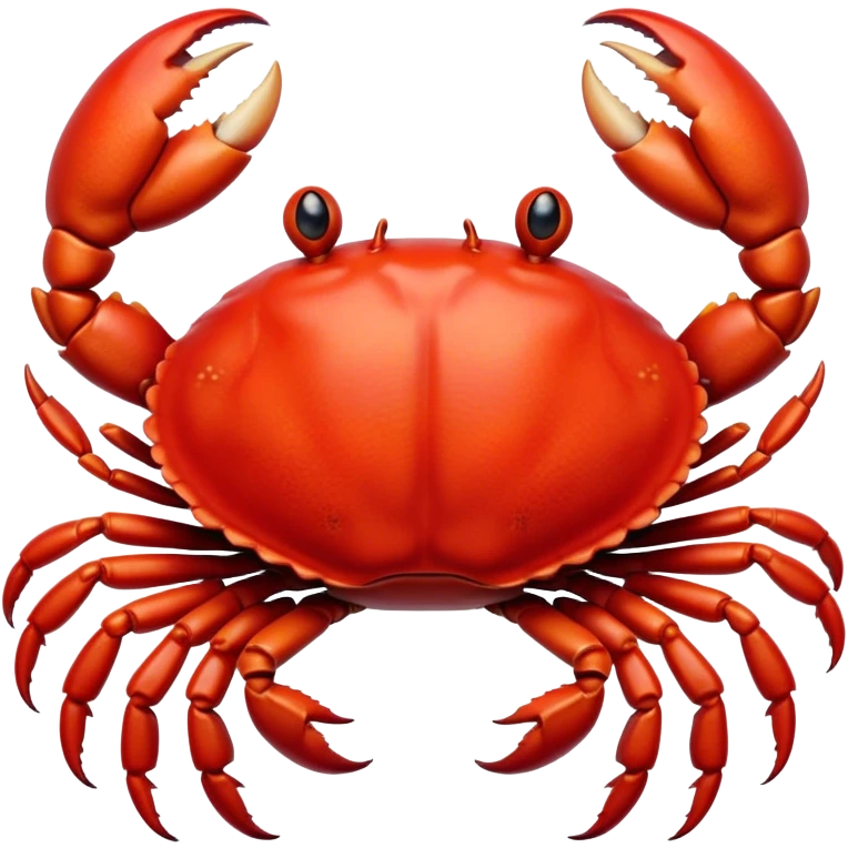 Cinematic Realistic Comical Crab Portrait Emoji, Head tilted dramatically with an exaggeratedly amused expression, featuring a striking, glossy red shell with bold natural textures and a whimsically formed face with wide, expressive eyes full of playful disbelief, rendered with lifelike detail and vibrant coastal hues, high shine, dramatic yet playful, styled with an air of cheeky seaside mischief, soft glowing outline, capturing the essence of a spirited and over‐the‐top crab that looks ready to pinch its way into viral fame! emoji