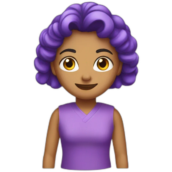 Hada morada con la palabra “cali” emoji