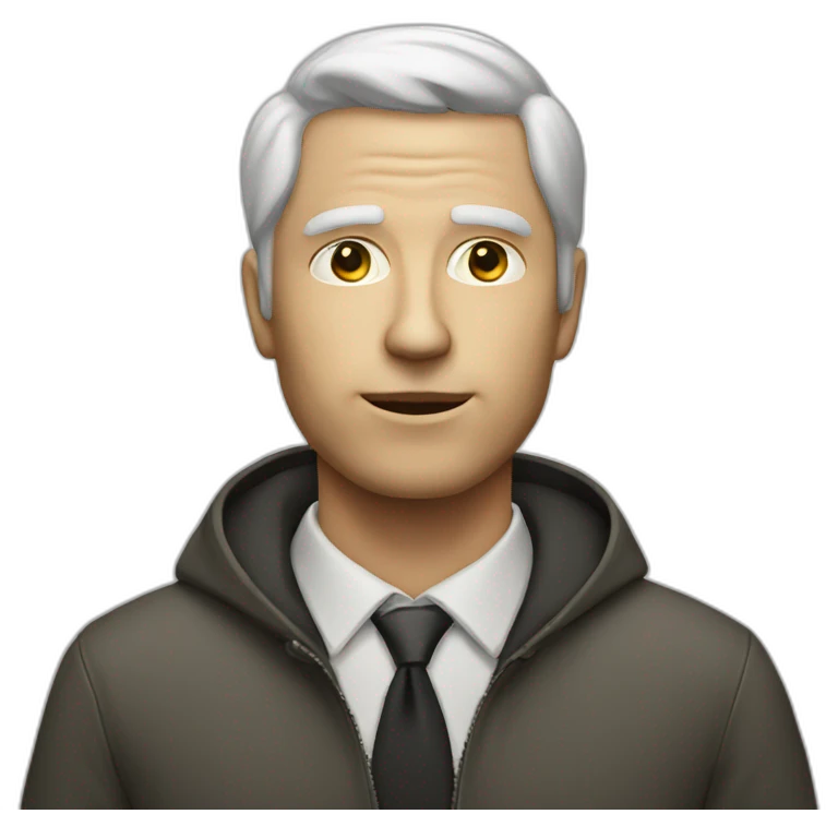 Triangle head white man emoji