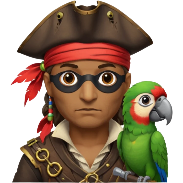 pirate and parrot emoji