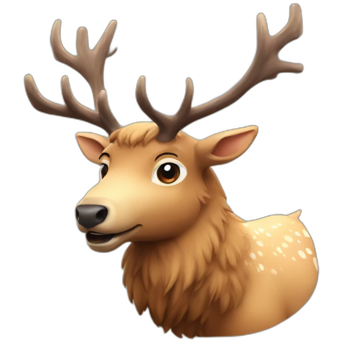cute elk emoji
