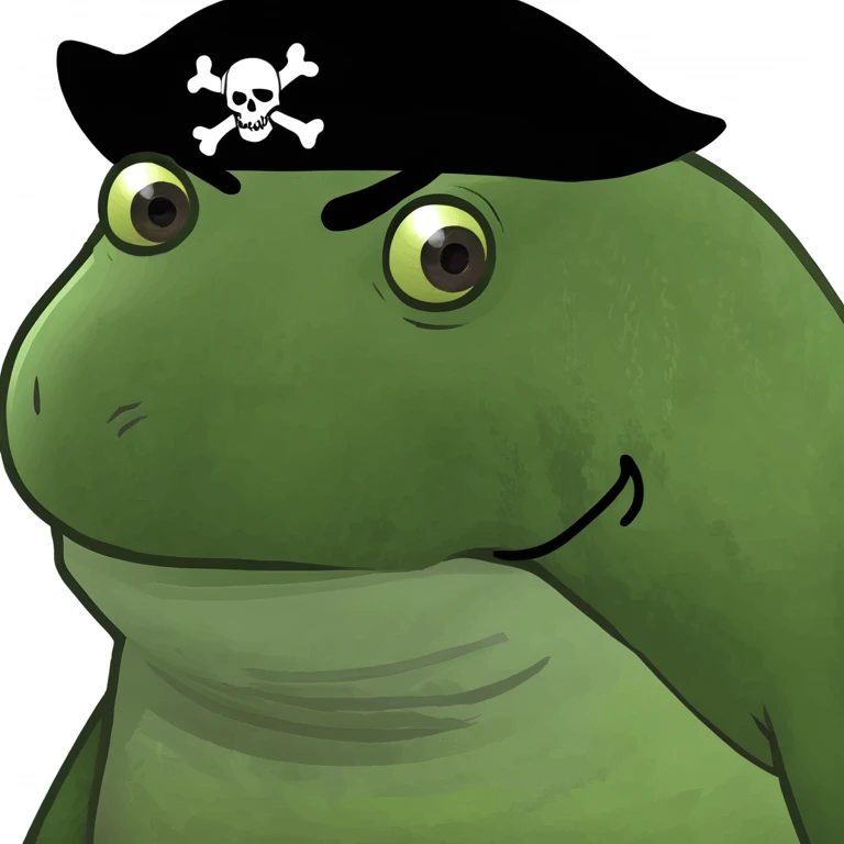 bufo in a pirate ship emoji