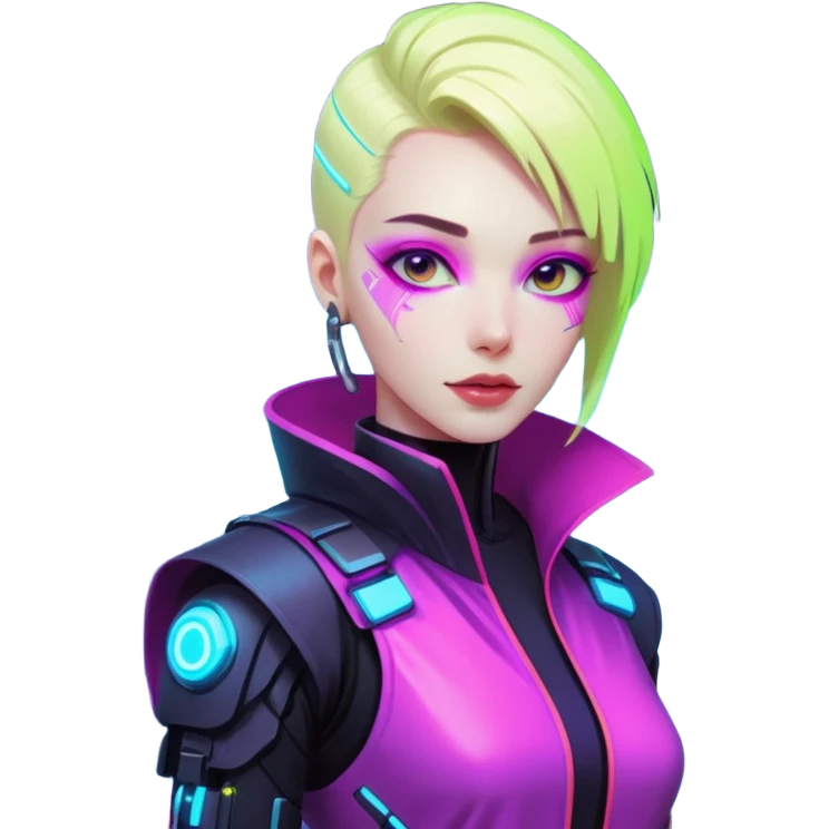 Karma Sex in futuristic nein lights cyberpunk city emoji