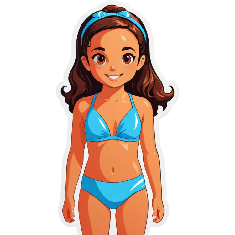 Girl with bathing suit  emoji
