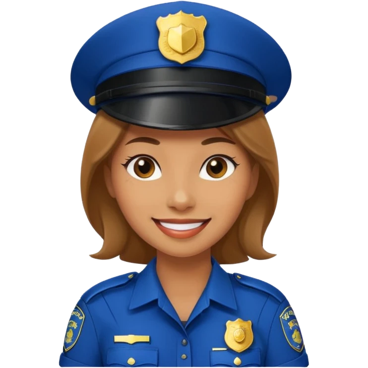 Flirty police emoji