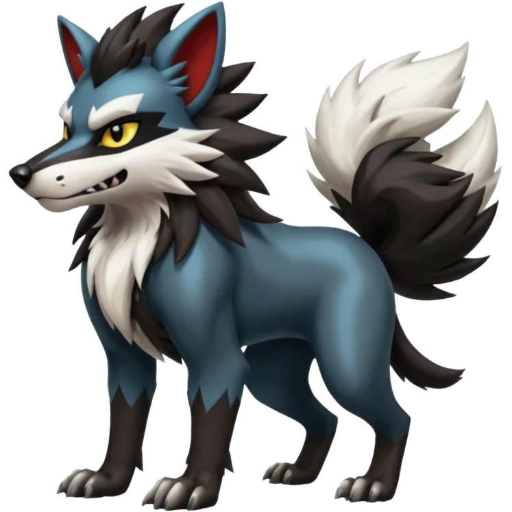 Shiny Epic Handsome Cool Badass Obstagoon-Luxray-Lycanroc-fusion emoji
