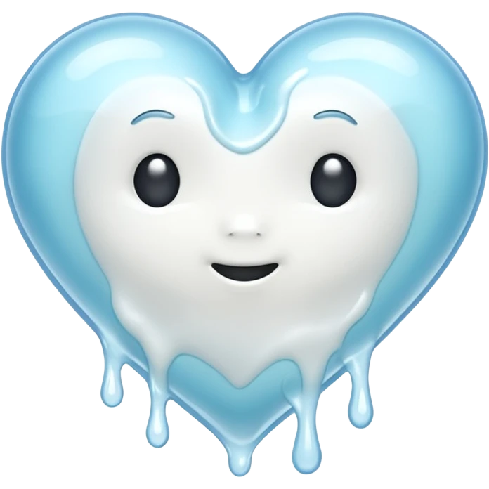 white heart slime emoji