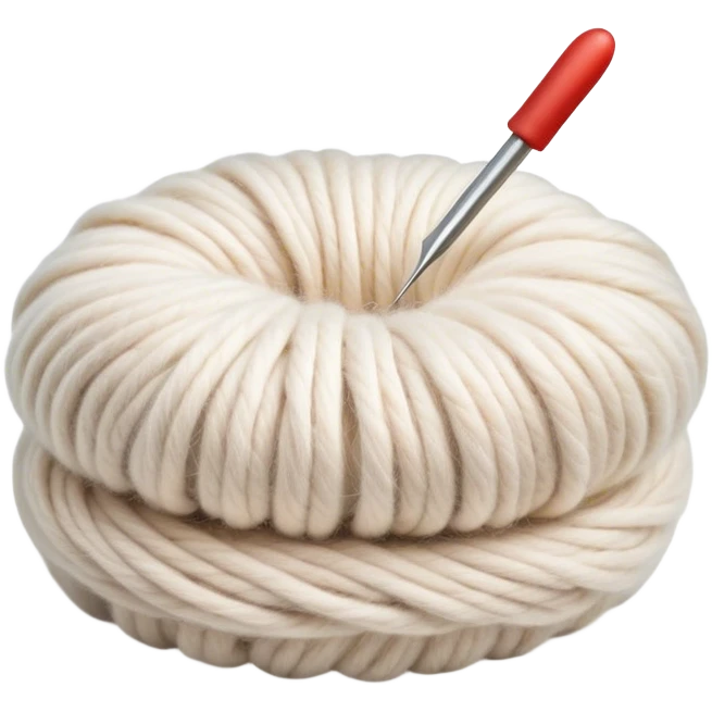 Felting icon, wool fibers being transformed into felt, felting needles, soft texture of felted wool, visible wool layers, minimalistic style, clean lines, transparent background. emoji