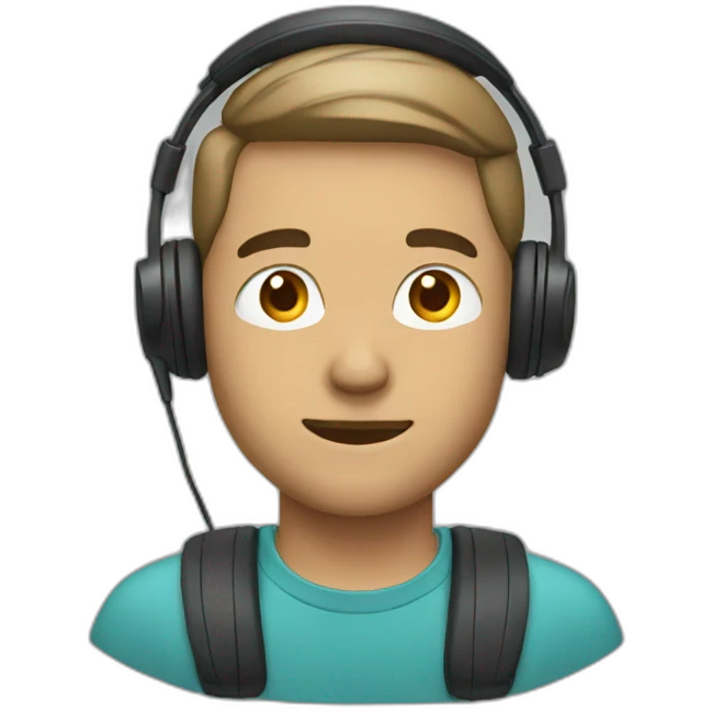 MAN WITH HEADPHONE emoji