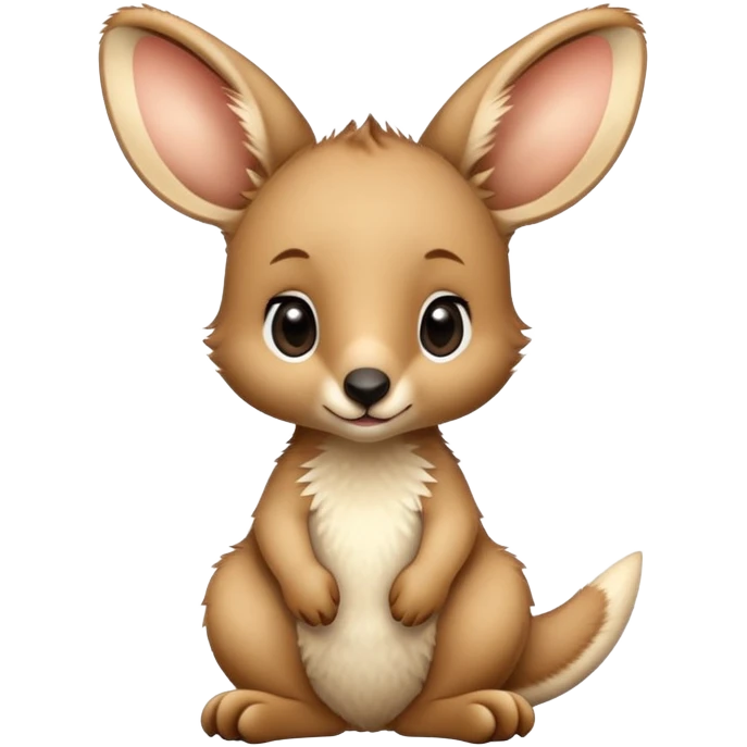 cute baby kangaroo joey emoji