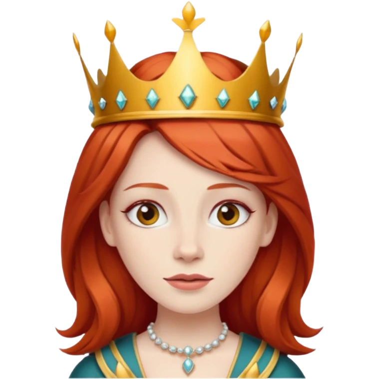 Red-haired queen emoji