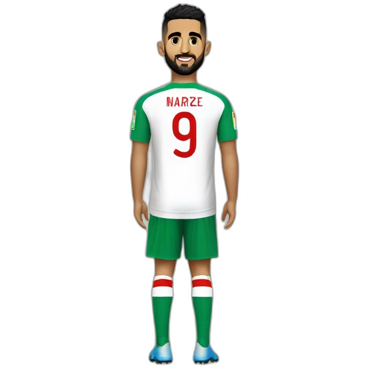 Riyad Mahrez-maillot de l'Algérie emoji