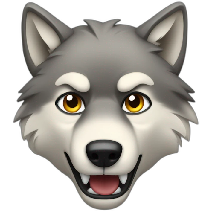 wolf doing a thumbs down emoji