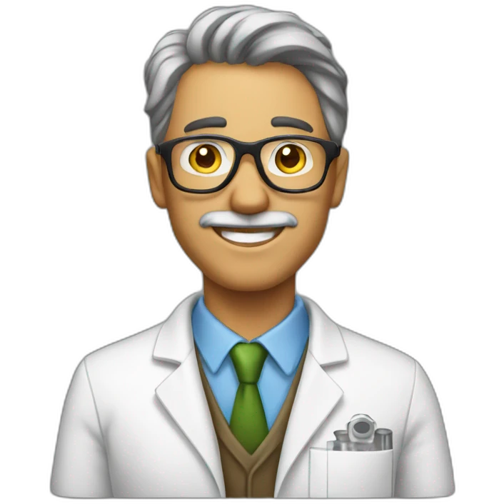 chemical scientist muscled for peace emoji