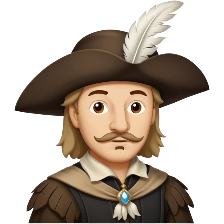 Cyrano de Bergerac with plume emoji
