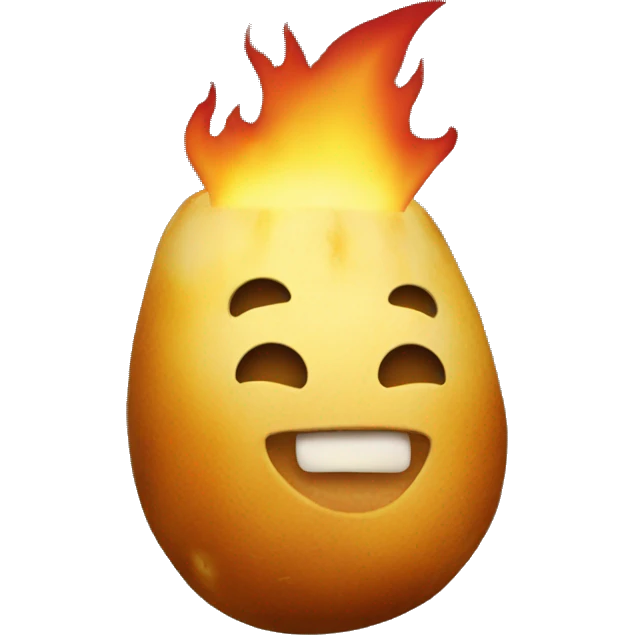 flaming potato emoji