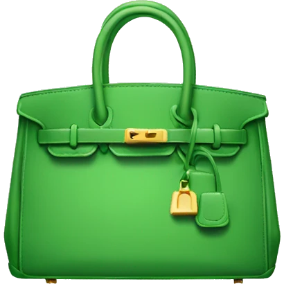 Green Birkin bag emoji