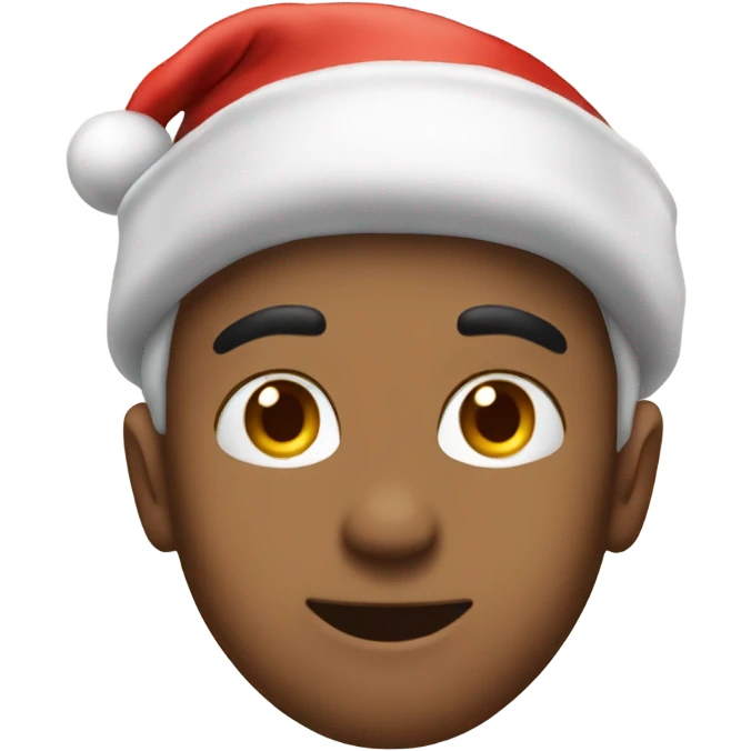 Sameer with Santa cap emoji