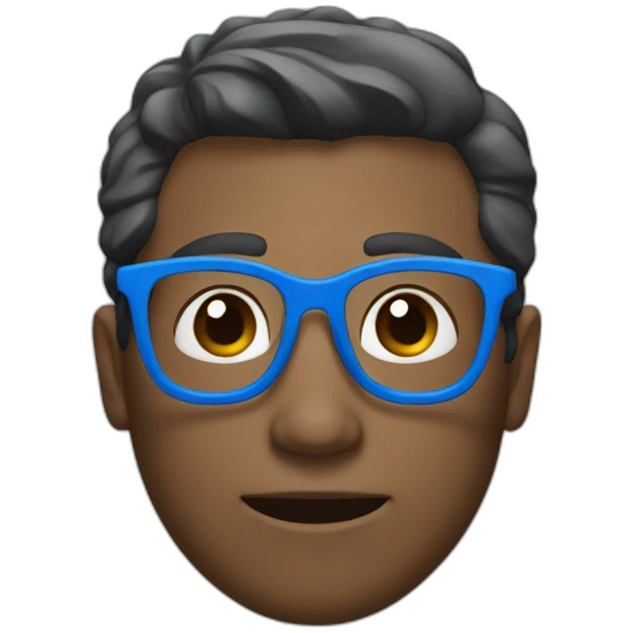 men with blue glasses emoji