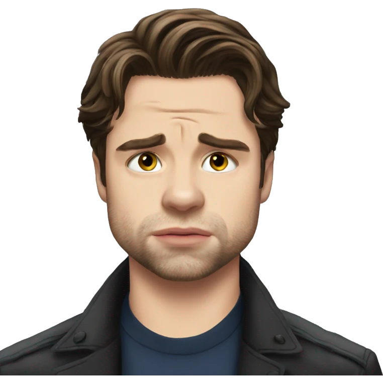 Sebastian Stan crying emoji