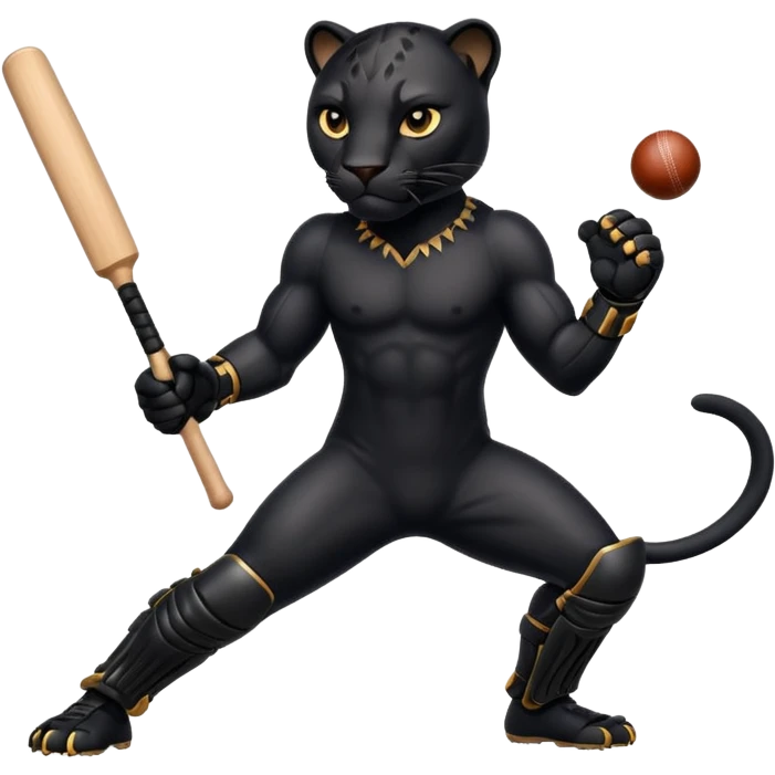  Panther in cricket emoji