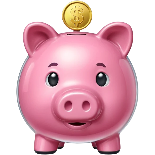 ice cube in Piggy bank shape emoji