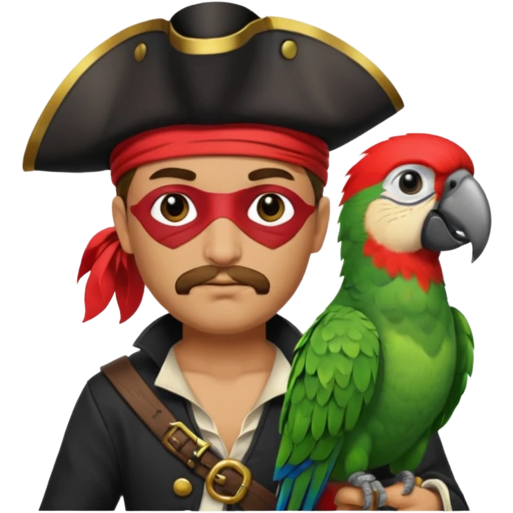 pirate and parrot emoji