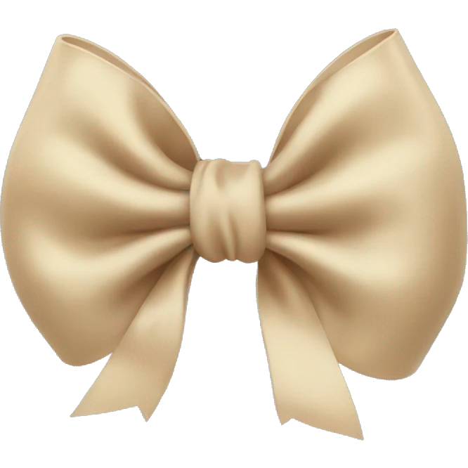 Beige bow emoji