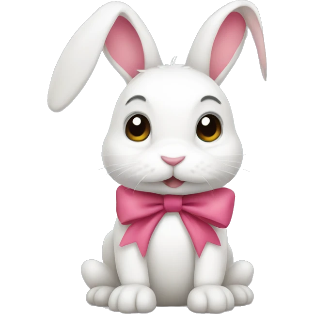 Bunny with a bow emoji
